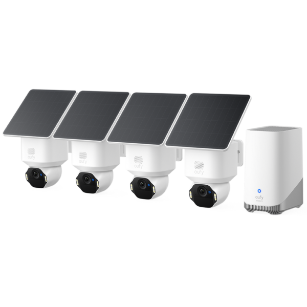 eufy SoloCam E42 4K Solar PTZ 4-Cam Kit with HomeBase S380 – eufy security supplied in Muscat, Oman