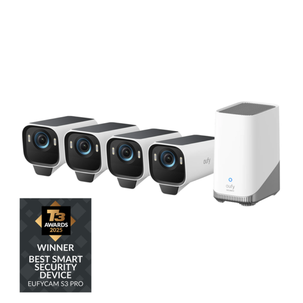 eufyCam S3 Pro 4-Cam Kit with HomeBase S380 and Extra Solar Panels – eufy security supplied in Muscat, Oman